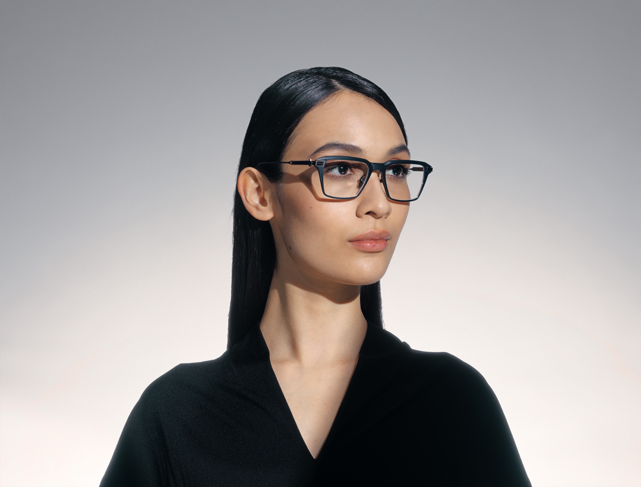 akoni swift optical glasses lifestyle side female